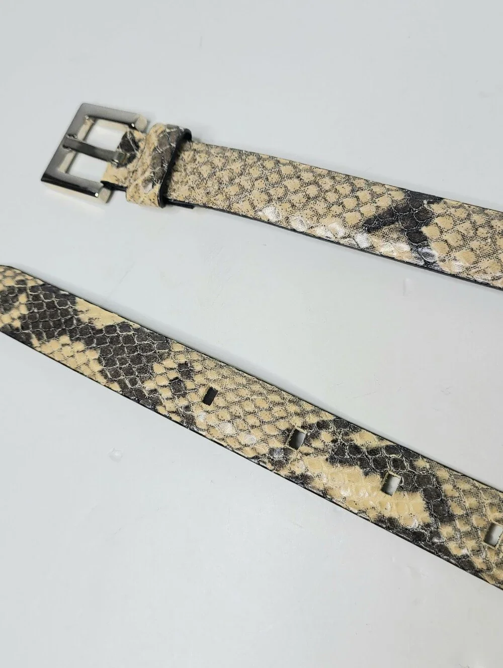 Ann Taylor Snakeskin Italian Genuine Leather Vintage Belt